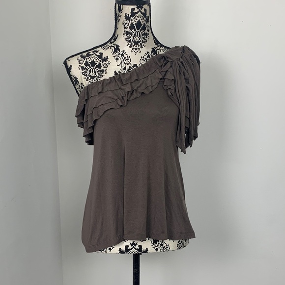 Morgan de Toi One Shoulder Ruffle Top - Picture 2 of 9